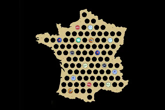 Idées Cadeaux - le fan de bière - Beer cap map