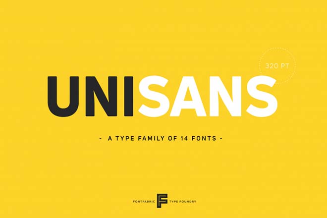 Polices d'écriture minimalistes - Uni Sans